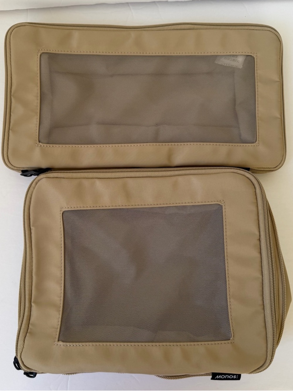 Monos Tan Packing Cubes - 2-Pack Travel Organizer